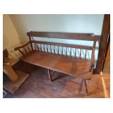 Maple Spindle Back Deacon's Bench