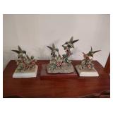 3 Hummingbird Statues by Andrea