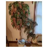 Faux Ficus and Fern with Planters