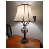 Glass and Metal Table Lamp