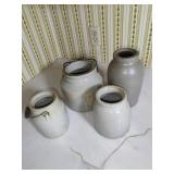 4 Small Crocks