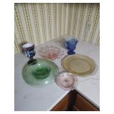 6 pcs Assorted Colored Glass