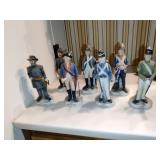 7 Lefton Ceramic Military Figurines