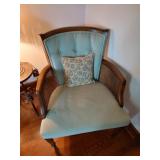 Vintage Armchair with Cane Sides