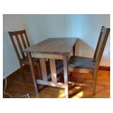 Craftsman Style Table & 2 Chairs - Read Details