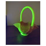 Uranium Fenton Basket Signed by Tammy W.