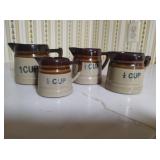 Brown Glaze Stoneware Measuring Cups