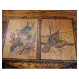 Etched Wood Grouse & Turkey Art by R&C Ray