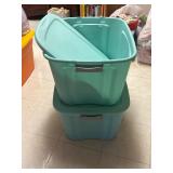 Two Bella Storage Bins with Lids