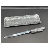 Arthur Court Pewter Desk Set