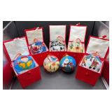 7 Hand-Painted Ornaments