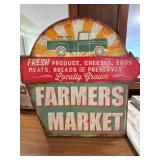 Farmers Market Metal Sign