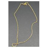 18.5-Inch 14K Gold Rope Chain Necklace