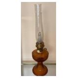Amber Glass Oil Lamp