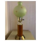 Mid-Century Table Lamp with Frosted Glass Shade