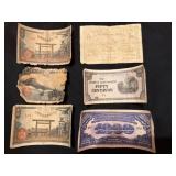 Vintage Japanese and Philippine Banknotes