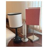 Three Modern Table Lamps With Varying Styles