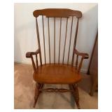 Wooden Rocking Chair with Spindle Back