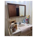 Rectangular Wall Mirror W/Bathroom Contents