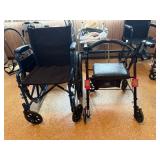 Blue Streak Wheelchair and Adjustable Walker Set