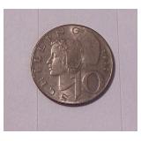 1977 Austrian 10 Schilling Coin