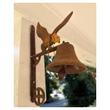 12-Inch Cast Iron Bell with Eagle