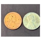 1911 and 1943 Lincoln Wheat Pennies
