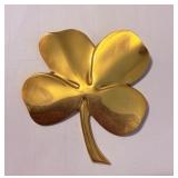 24kt Gold-Plated Four-Leaf Clover Plaque