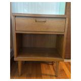 Mid-Century Wood Nightstand with Single Drawer