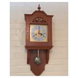Handmade Wooden Pendulum Wall Clock with Craft Pat