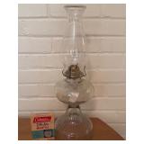 Glass Oil Lamp with Coleman Silk Lite Mantles
