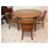 Drop Leaf  Wooden Dining Table With Four Chairs