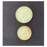 1946 and 1942 Australian Silver Coins