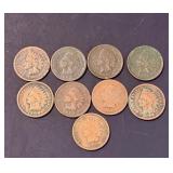 U.S. Indian Head Pennies, 1880-1909