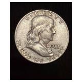 1957-D Franklin Half Dollar Coin