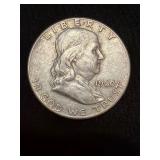 1960 Franklin Half Dollar, 90% Silver