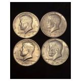 Four Kennedy Half Dollars (1971-1974)