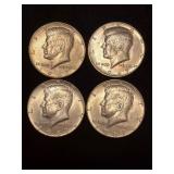 1967 Kennedy Half Dollar Coins, Set of Four