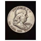 1957-D Franklin Half Dollar, 90% Silver
