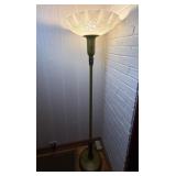 Metal Floor Lamp with Frosted Glass Shade