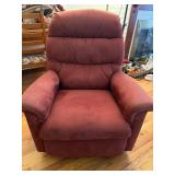 Red Upholstered Recliner Chair, 30ï¿½ x 20ï¿½ x 38ï¿½