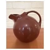 Hall China Brown Ball Jug with Handle and Spout