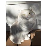 Painted Ceramic Cat Statue
