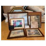 Framed Artwork and Decorative Mirror