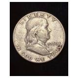 1950 Franklin Half Dollar, Silver Coin