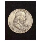 1957-D Franklin Half Dollar, 90% Silver