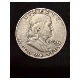 1950-D Franklin Half Dollar Silver Coin