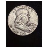 1958-D Franklin Half Dollar Coin
