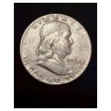 1954 Franklin Half Dollar, 90% Silver