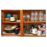 Glassware, dishes and Ceramic Mugs